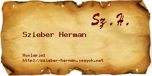 Szieber Herman névjegykártya