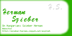 herman szieber business card